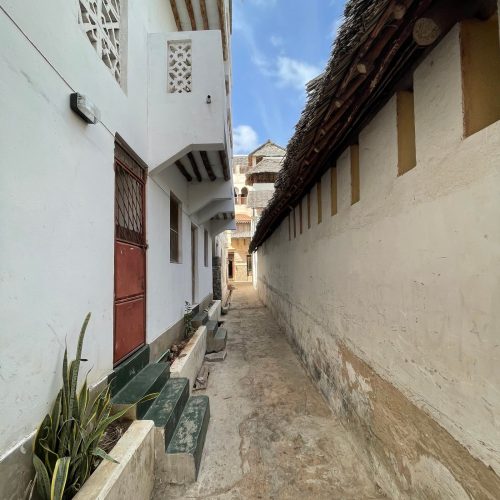 Swahili old town alley on the Kenyan coast, Lamu heritage tour