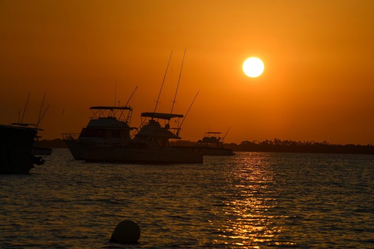 Dhow sundowner cruise at sunset on the Kenyan coast