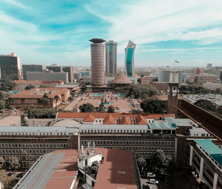 View over Nairobi from a tall building, the starting point for 24 hours in Nairobi