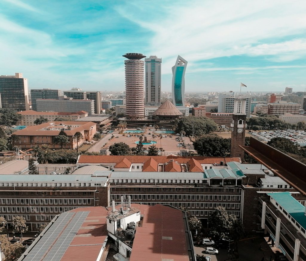 View over Nairobi from a tall building on a Nairobi tour for conference delegates