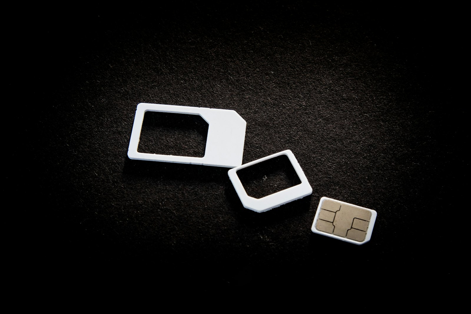 Nairobi layover SIM card options: SIM cards and adaptors on display at a phone shop
