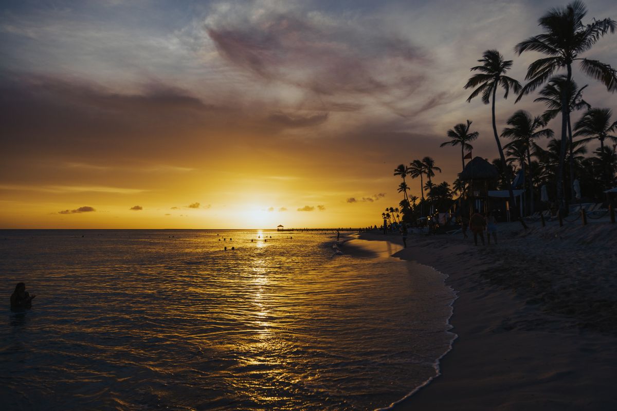 Diani Beach sunset to finish an 18 day Kenya safari