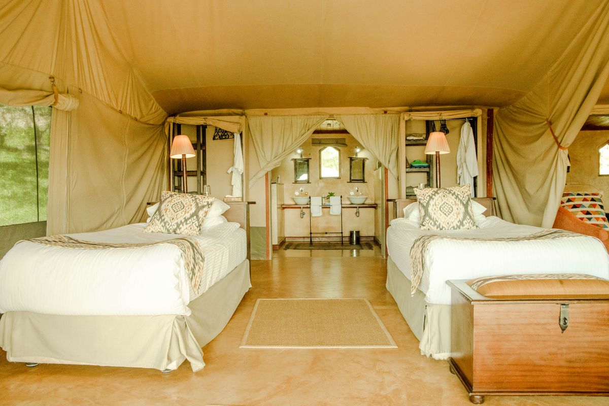 Luxury safari suite interior on a 10 day Kenya safari
